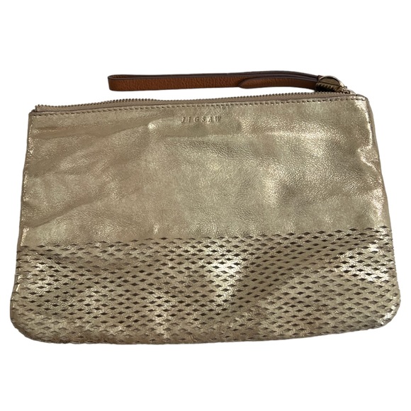 JIGSAW Golden Wristlet Wallet Pouch - Picture 2 of 7